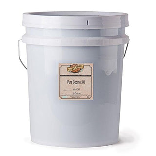 Golden Barrel Refined Coconut Oil - USA-Sourced, Food-Grade, All Natural Coconut Oil for Cooking & Baking - Non-Hydrogenated & Unscented - Also Used for Skin Care, Hair, & Soap Making, 5 Gallon Pail Bulk Size