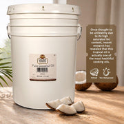 Golden Barrel Refined Coconut Oil - USA-Sourced, Food-Grade, All Natural Coconut Oil for Cooking & Baking - Non-Hydrogenated & Unscented - Also Used for Skin Care, Hair, & Soap Making, 5 Gallon Pail Bulk Size view 3