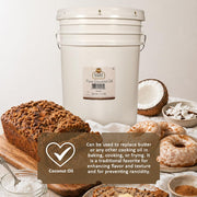Golden Barrel Refined Coconut Oil - USA-Sourced, Food-Grade, All Natural Coconut Oil for Cooking & Baking - Non-Hydrogenated & Unscented - Also Used for Skin Care, Hair, & Soap Making, 5 Gallon Pail Bulk Size view 4