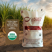 Golden Barrel Organic Cane Sugar Bulk - 50lbs of USA-Sourced Light Tan Granulated Sugar - Vegan-Friendly Natural Sweetener for Baking, Cooking, & Beverages - Lightly Refined with Rich Flavor view 3