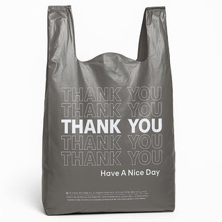 Eagle 1/6 Large Black Disposable Shopping/Merchandise Bags - 500 pcs
