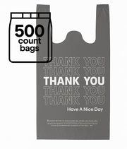 Eagle 1/6 Large Black Disposable Shopping/Merchandise Bags - 500 pcs view 2