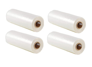 4 Rolls - Plastic Roll Bags for Fruits, Vegetable, Bread, Food Storage Clear Bags (12"x20")