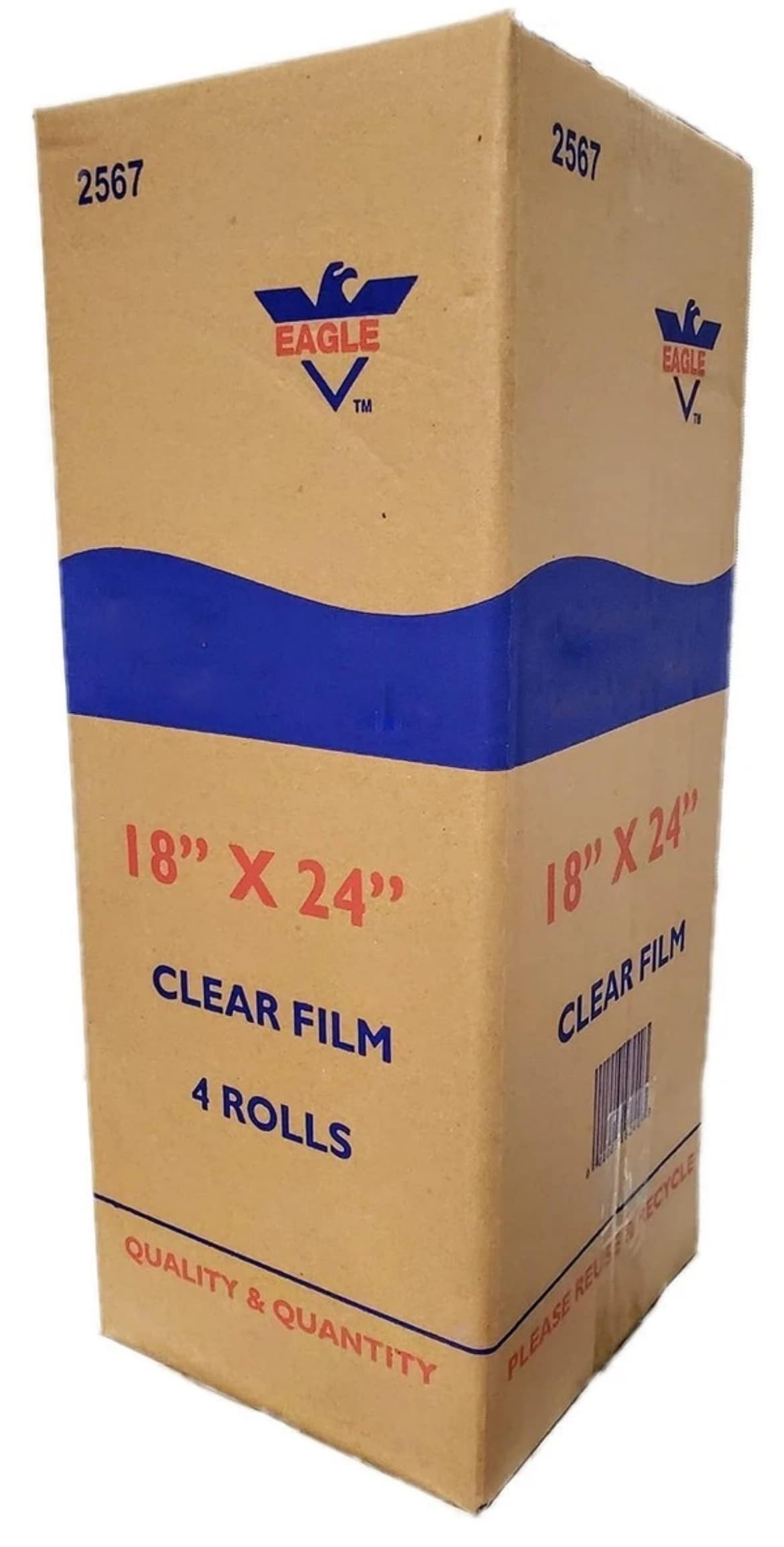 4 Rolls - Plastic Roll Bags for Fruits, Vegetable, Bread, Food Storage Clear Bags (18"x24")