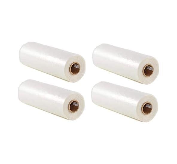 4 Rolls - Plastic Roll Bags for Fruits, Vegetable, Bread, Food Storage Clear Bags (18"x24") view 3