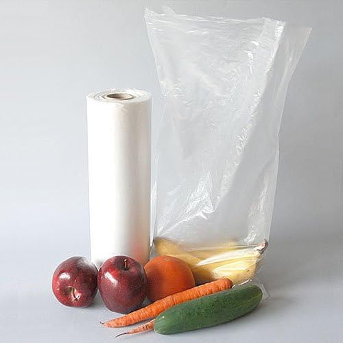 4 Rolls - Plastic Roll Bags for Fruits, Vegetable, Bread, Food Storage Clear Bags (18"x24") view 4