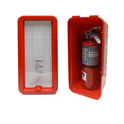 Cato 10551-H Red Plastic Chief Fire Extinguisher Cabinet for 2-1/2 or 5 lb. Extinguisher, with Hammer and Cylinder Lock view 4