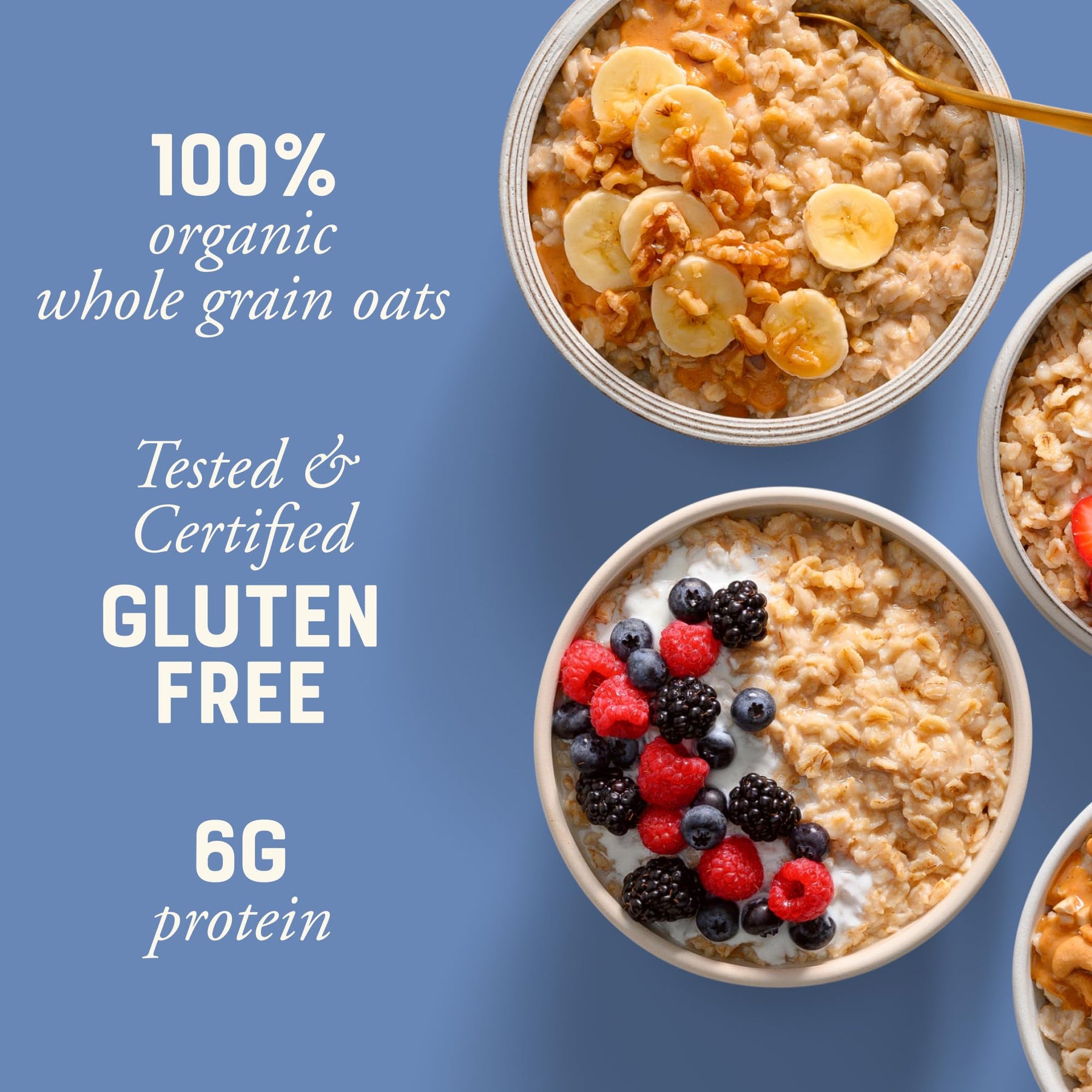 Bob's Red Mill Gluten Free Organic Old Fashioned Rolled Oats, 400oz (Pack of 1) - Non GMO, Whole Grain, Vegan, Kosher view 2
