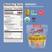 Bob's Red Mill Gluten Free Organic Old Fashioned Rolled Oats, 400oz (Pack of 1) - Non GMO, Whole Grain, Vegan, Kosher view 3