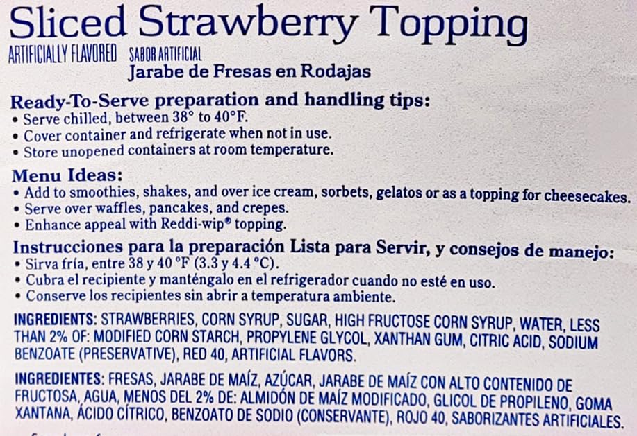 Sliced strawberry topping view 6