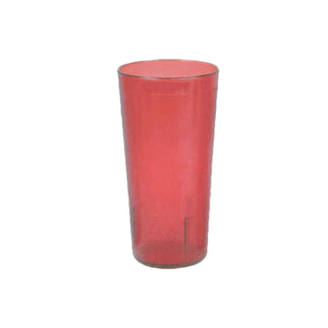 32 oz. (Ounce) Restaurant Tumbler Beverage Cup, Stackable Cups, Break-Resistant Commmerical Plastic, Set of 12 - Red