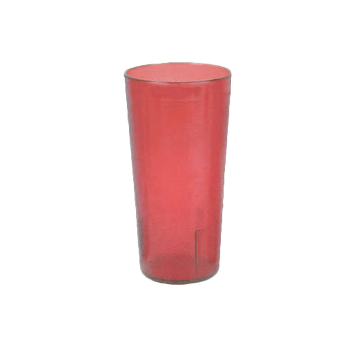32 oz. (Ounce) Restaurant Tumbler Beverage Cup, Stackable Cups, Break-Resistant Commmerical Plastic, Set of 12 - Red