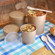 Royal 32 Ounce Kraft Paper Food Container and Lid Combo, Package of 250 view 2