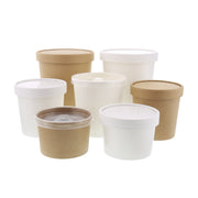 Royal 32 Ounce Kraft Paper Food Container and Lid Combo, Package of 250 view 5