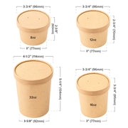 Royal 32 Ounce Kraft Paper Food Container and Lid Combo, Package of 250 view 6