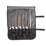 Mercer Culinary Millennia 8-Piece Knife Roll Set, White Handles