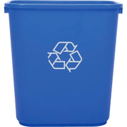 Global Industrial Plastic Recycling Wastebasket, 28-1/8 Qt., Blue view 3