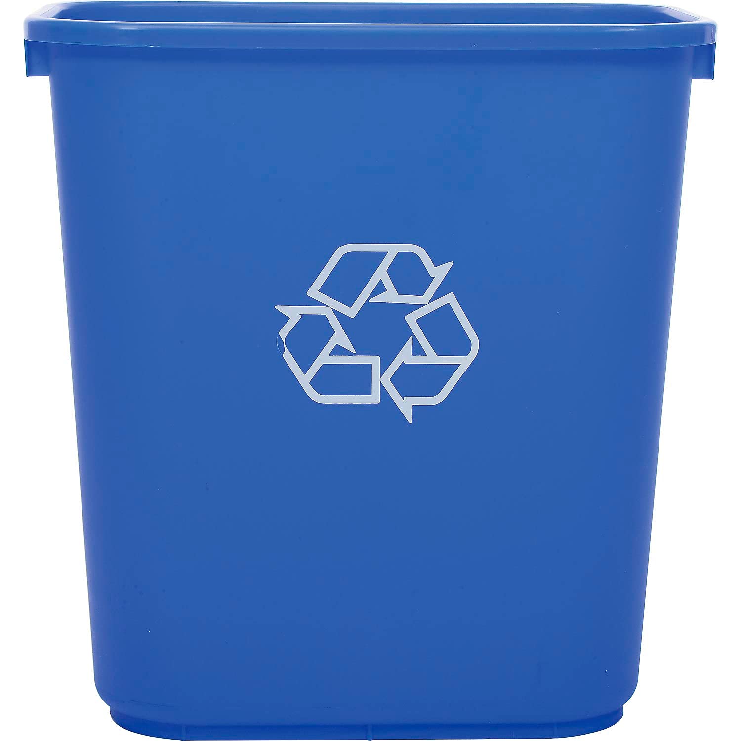 Global Industrial Plastic Recycling Wastebasket, 28-1/8 Qt., Blue view 3