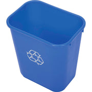 Global Industrial Plastic Recycling Wastebasket, 28-1/8 Qt., Blue view 4