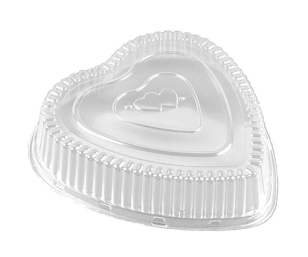 Handi-Foil Red Aluminum Heart Shaped Valentine Foil Cake Pan w/Clear Dome Lid (pack of 100) view 4