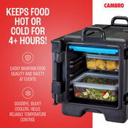 Cambro Insulated Food Pan Carrier - Hotbox and Food Warmer for Catering & Transport - Front Load UPC300 Series (Black) view 2