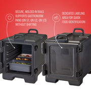 Cambro Insulated Food Pan Carrier - Hotbox and Food Warmer for Catering & Transport - Front Load UPC300 Series (Black) view 5
