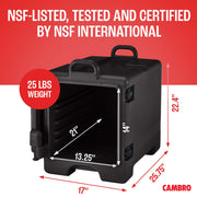 Cambro Insulated Food Pan Carrier - Hotbox and Food Warmer for Catering & Transport - Front Load UPC300 Series (Black) view 6
