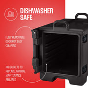 Cambro Insulated Food Pan Carrier - Hotbox and Food Warmer for Catering & Transport - Front Load UPC300 Series (Black) view 7