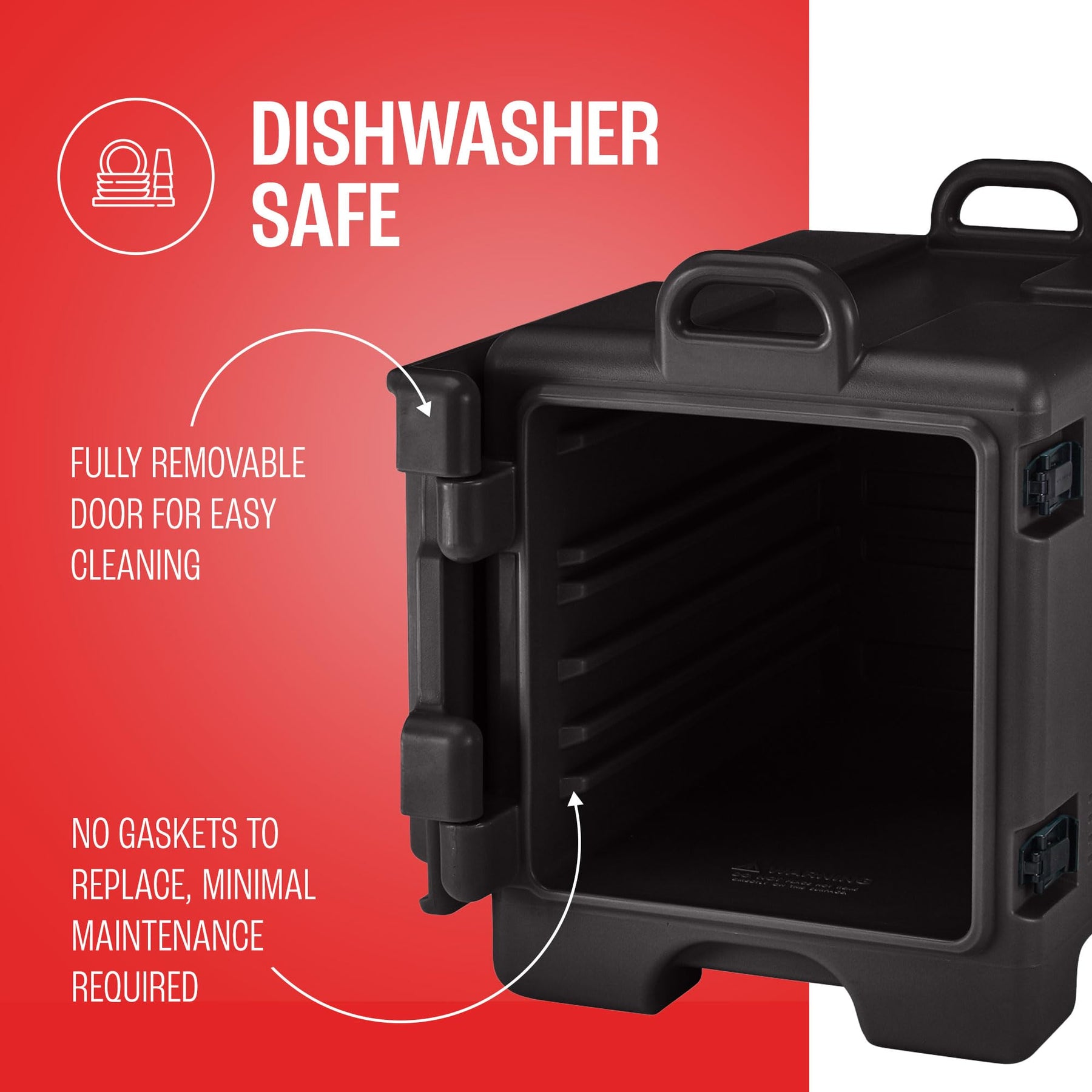 Cambro Insulated Food Pan Carrier - Hotbox and Food Warmer for Catering & Transport - Front Load UPC300 Series (Black) view 7