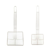 Fine Mesh Deep Fryer Oil Skimmer/Strainer – Professional Set of Two - One 7” And One 5” Square Cooking Skimmers