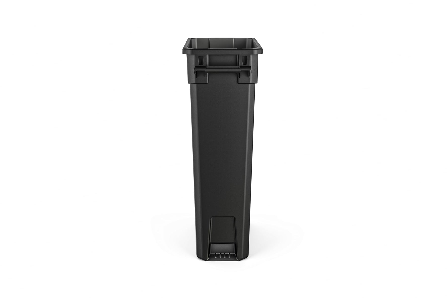 Suncast Commercial TCNH2030BK Narrow Trash Can with Handles, 30" Height x 11.08" Width, 23 gal Capacity, Black view 2