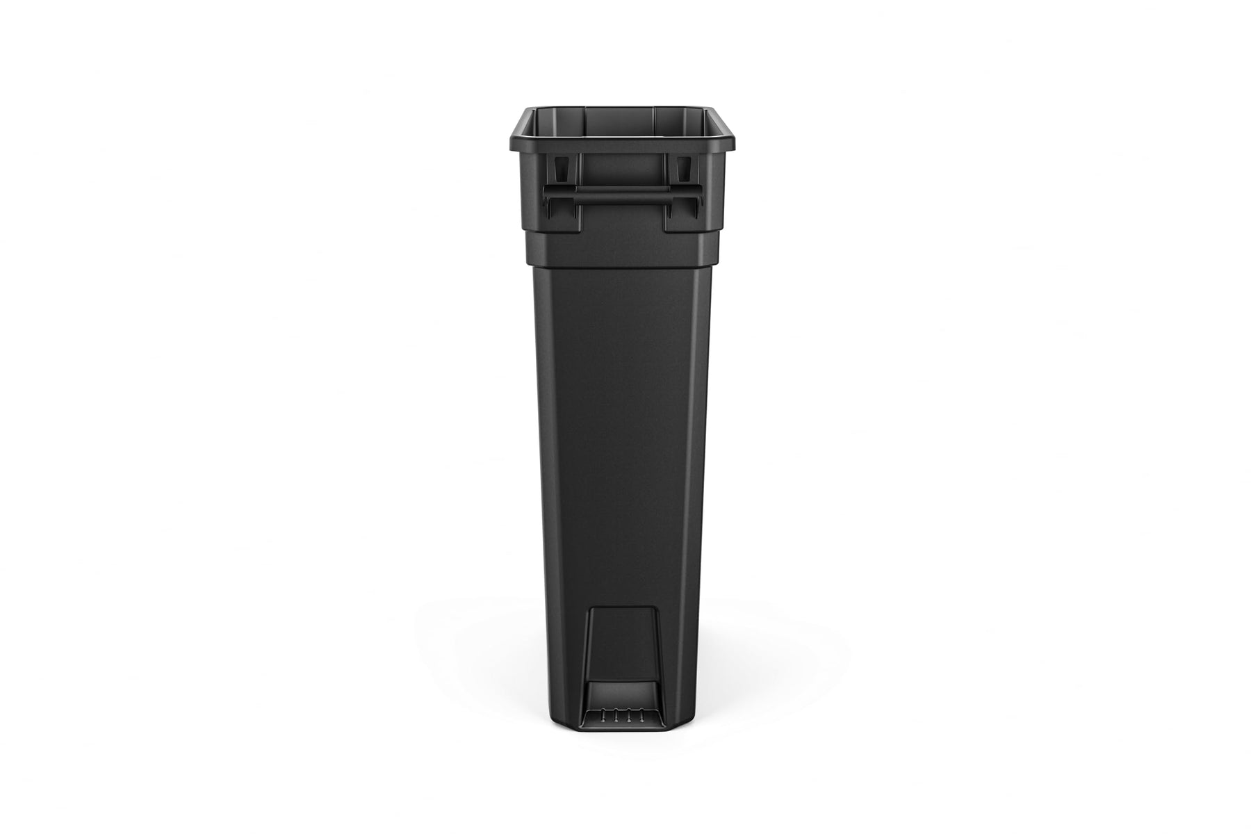 Suncast Commercial TCNH2030BK Narrow Trash Can with Handles, 30" Height x 11.08" Width, 23 gal Capacity, Black view 3