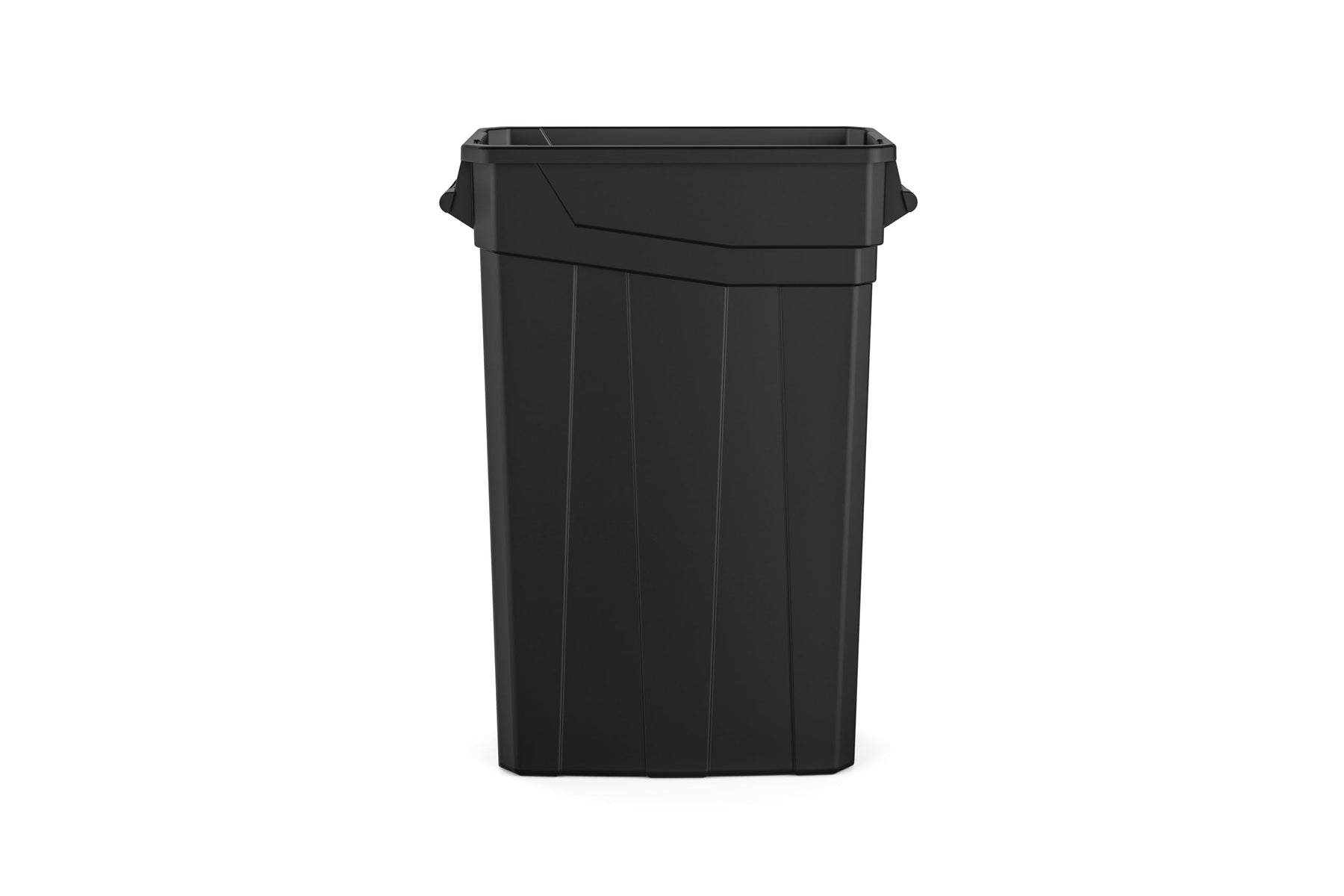 Suncast Commercial TCNH2030BK Narrow Trash Can with Handles, 30" Height x 11.08" Width, 23 gal Capacity, Black view 4