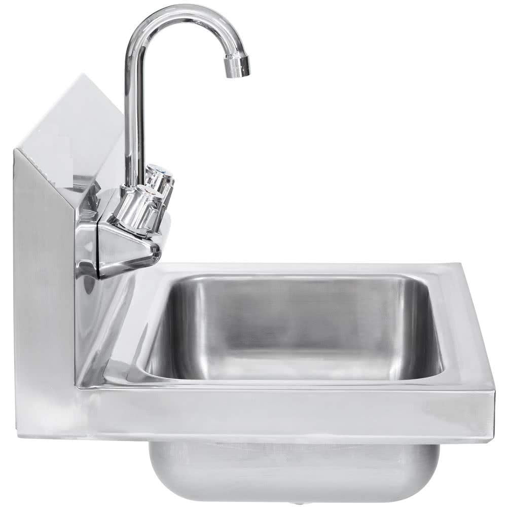 Commercial Stainless Steel Wall-Mount Hand Sink 12 x 12 - NSF view 3