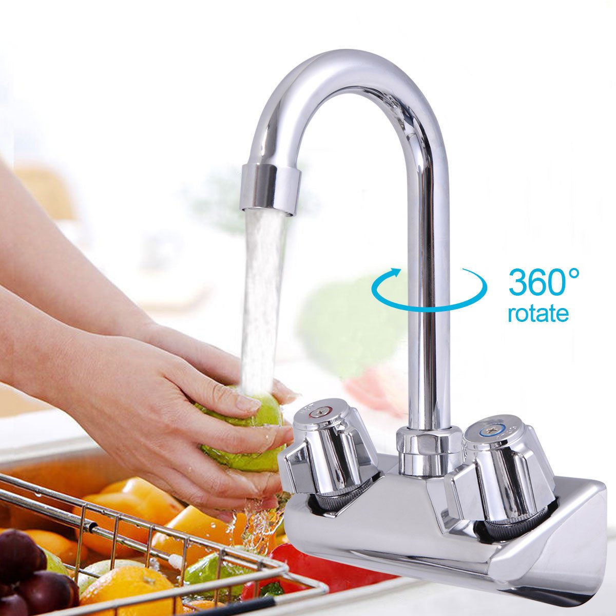 Commercial Stainless Steel Wall-Mount Hand Sink 12 x 12 - NSF view 4