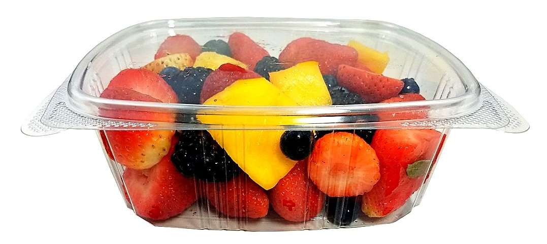 Koda Cup 32 oz. (Quart Size) RPET Clear Plastic Hinged Lid Deli Meal Prep Fruit Salad Display Food Storage Containers 100% BPA Free | 200/Case