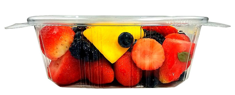 Koda Cup 32 oz. (Quart Size) RPET Clear Plastic Hinged Lid Deli Meal Prep Fruit Salad Display Food Storage Containers 100% BPA Free | 200/Case view 4