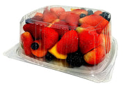 Koda Cup 32 oz. (Quart Size) RPET Clear Plastic Hinged Lid Deli Meal Prep Fruit Salad Display Food Storage Containers 100% BPA Free | 200/Case view 5