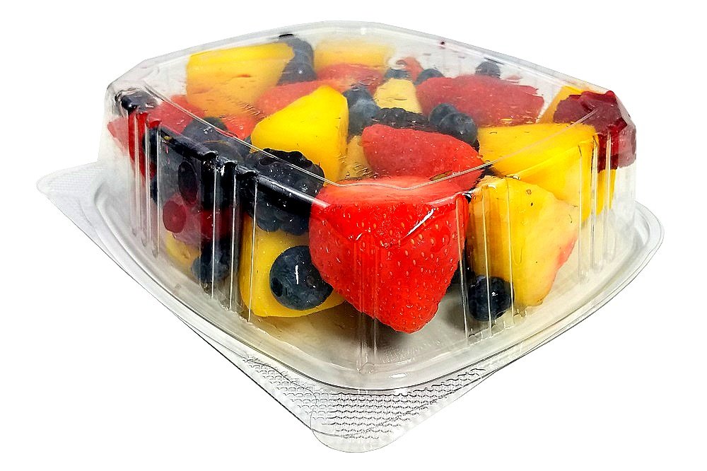 Koda Cup 24 oz. (3/4 Size Quart) RPET Clear Plastic Hinged Lid Deli Meal Prep Fruit Salad Display Food Storage Containers 100% BPA Free (Pack of 200) view 4