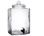 5 Gallon Glass Beverage Dispenser with Spigot Clear Modern Large Serveware