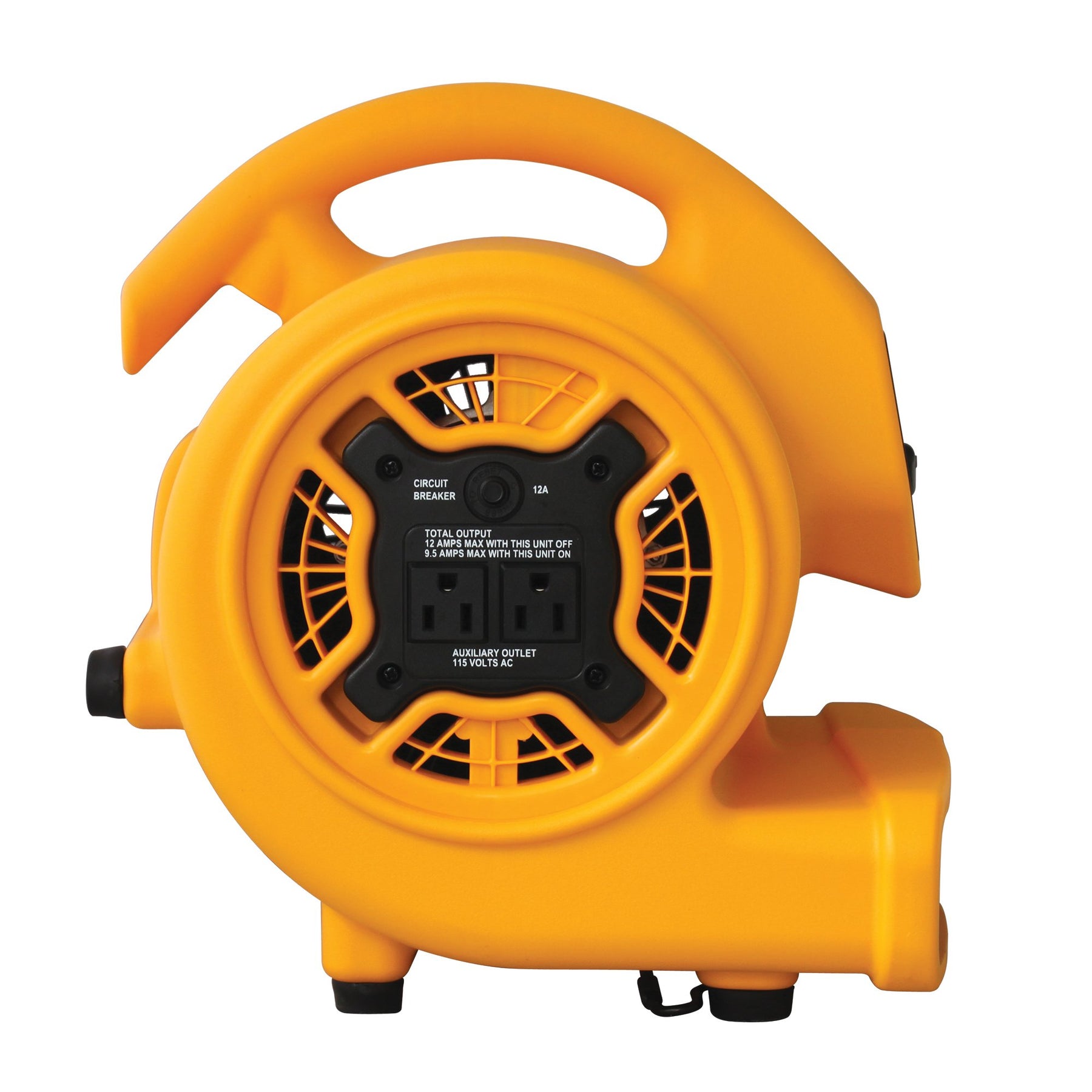 XPOWER P-130A Mini Mighty 1/5 HP 800 CFM Centrifugal Air Mover, Carpet Dryer, Floor Fan, Blower, Stackable, Daisy Chain, for Water Damage Restoration, Janitorial, Plumbing, Home Use,Yellow view 5