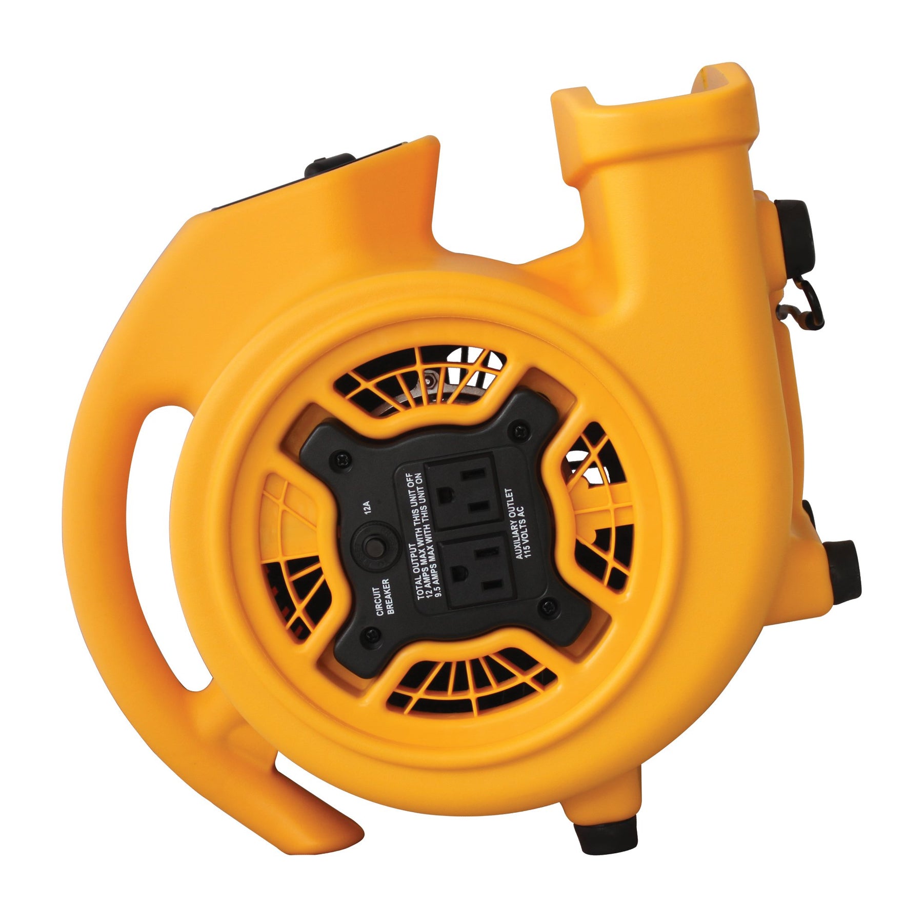 XPOWER P-130A Mini Mighty 1/5 HP 800 CFM Centrifugal Air Mover, Carpet Dryer, Floor Fan, Blower, Stackable, Daisy Chain, for Water Damage Restoration, Janitorial, Plumbing, Home Use,Yellow view 8