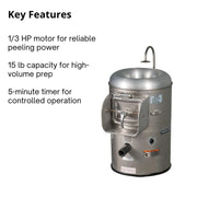 Hobart 6115-1 Portable Potato Peeler view 3