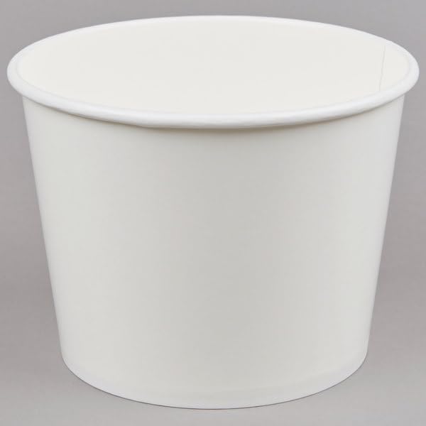 Tabletop king 5 lb. White Disposable Paper Ice Bucket - 150/Case