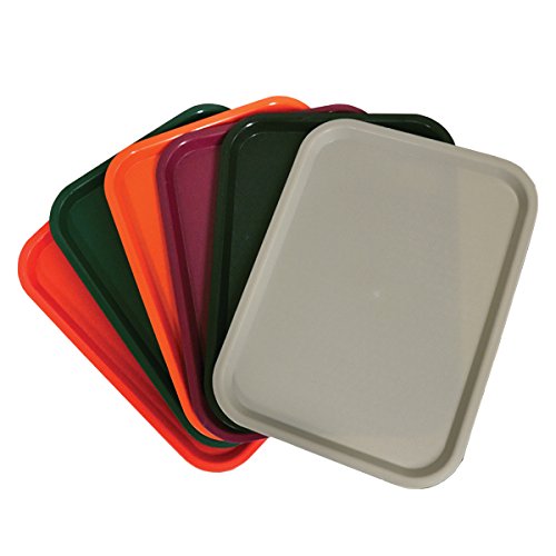 OMCAN 80106 Fast Food Trays Pack of 12 14" x 18" -Burgundy
