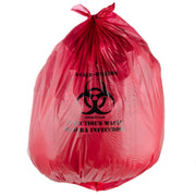 Red Isolation Infectious Waste Bag/Biohazard Bag High Density 17 Microns - 200/Case 40-45 Gallon 40" x 48" By TableTop King