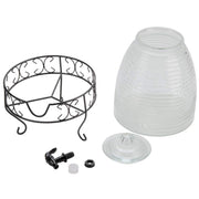 2.4 Gallon Glass Bee Hive Beverage Drink Water Ice Tea Dispenser Metal Stand view 3