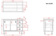 Omcan 44189 Worktable with Sliding Doors, Cabinet and Drawers view 2