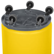 TableTop King 32 Gallon Yellow Trash Can, Lid, and Dolly Kit view 2