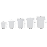 TableTop King 32 Gallon Yellow Trash Can, Lid, and Dolly Kit view 4